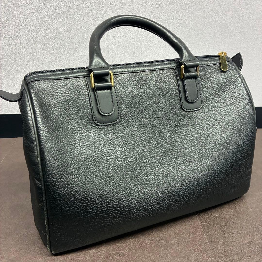 【鑑定済み】Burberry ミニボストンバッグ ブラック