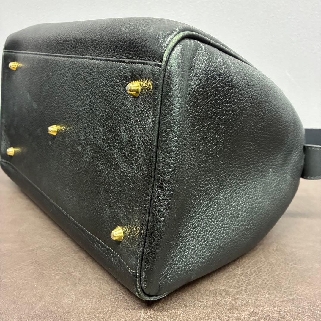 【鑑定済み】Burberry ミニボストンバッグ ブラック