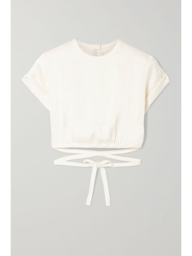トップス ORSEUND IRIS Le Club cropped satin top S