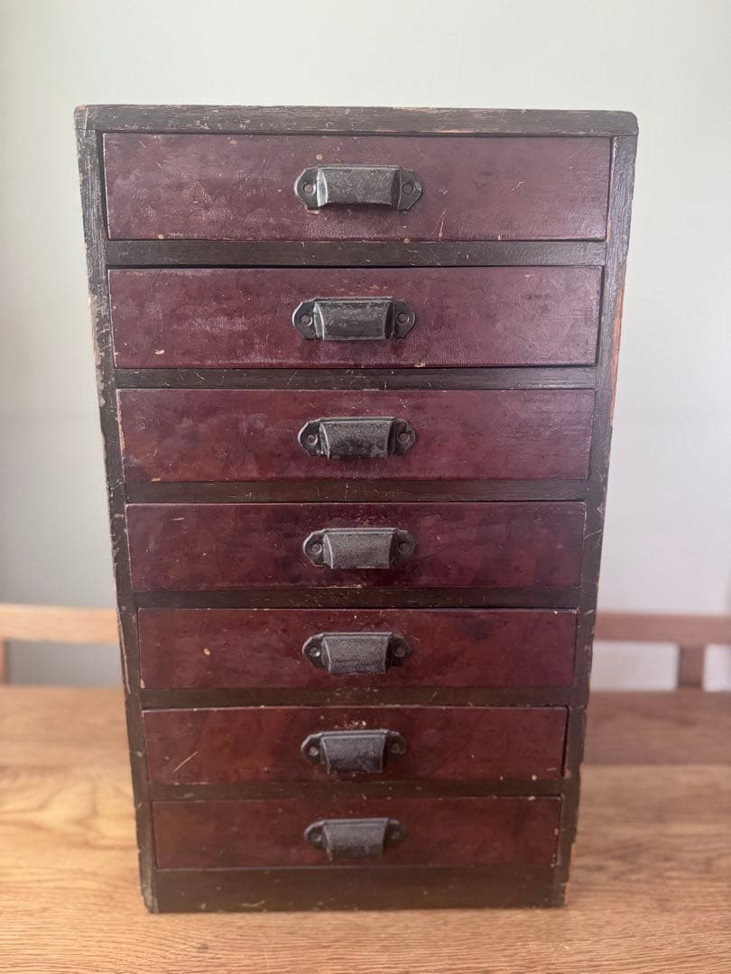 アンティーク引き出し棚 33×57×34