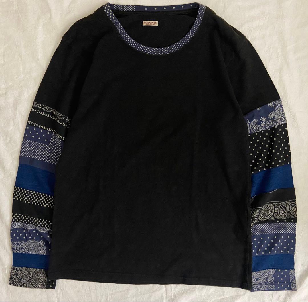KAPITAL キャピタル バンダナ パッチワーク カットソー ロンT
