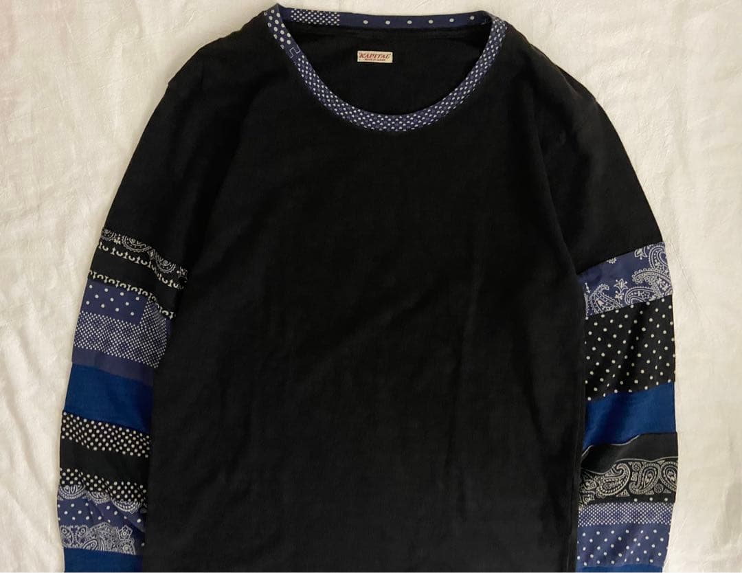 KAPITAL キャピタル バンダナ パッチワーク カットソー ロンT