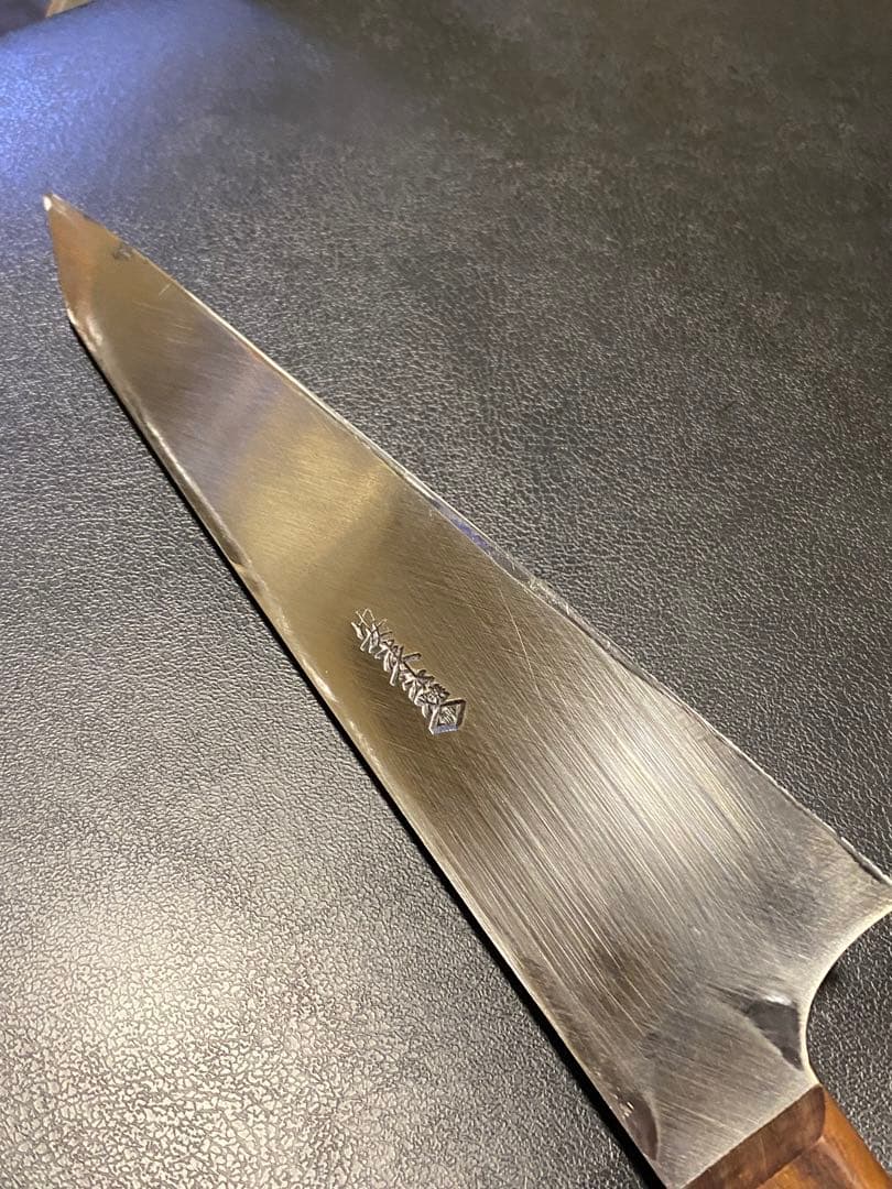 【最終価格】　高橋刃物　光友　本焼　骨スキ　ガラサキ　18cm 6寸　左　出刃