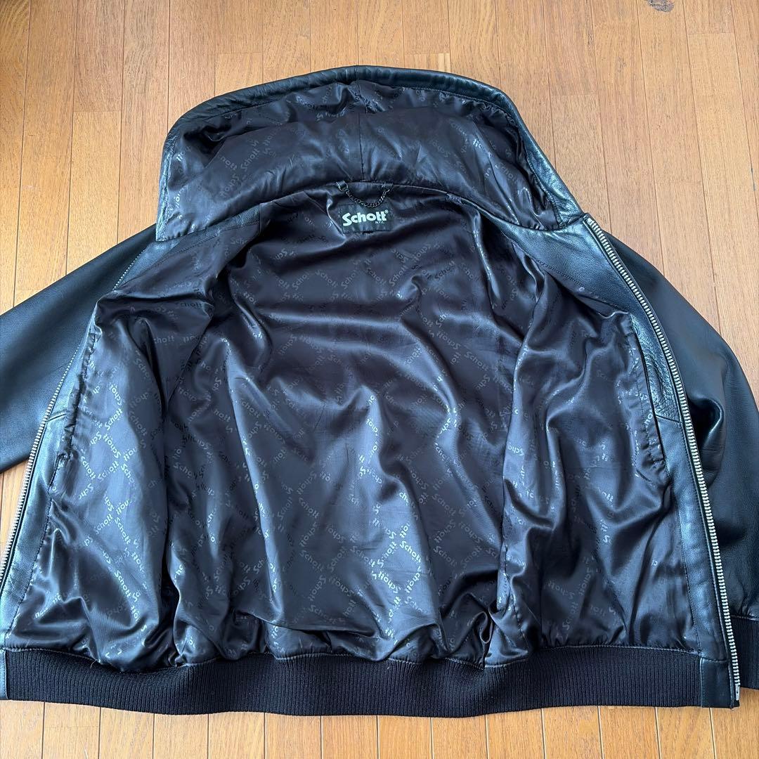 Schott NYC　LEATHER FULLZIP PARKA　L