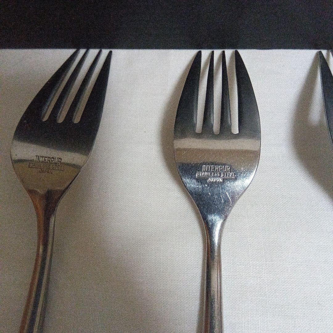 ミッドセンチュリー　カトラリー　フォーク／スプーン２種　12本