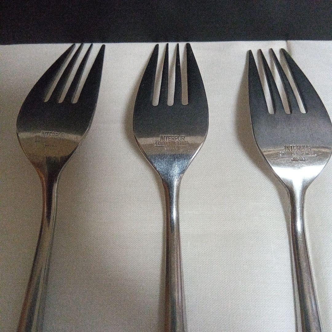 ミッドセンチュリー　カトラリー　フォーク／スプーン２種　12本