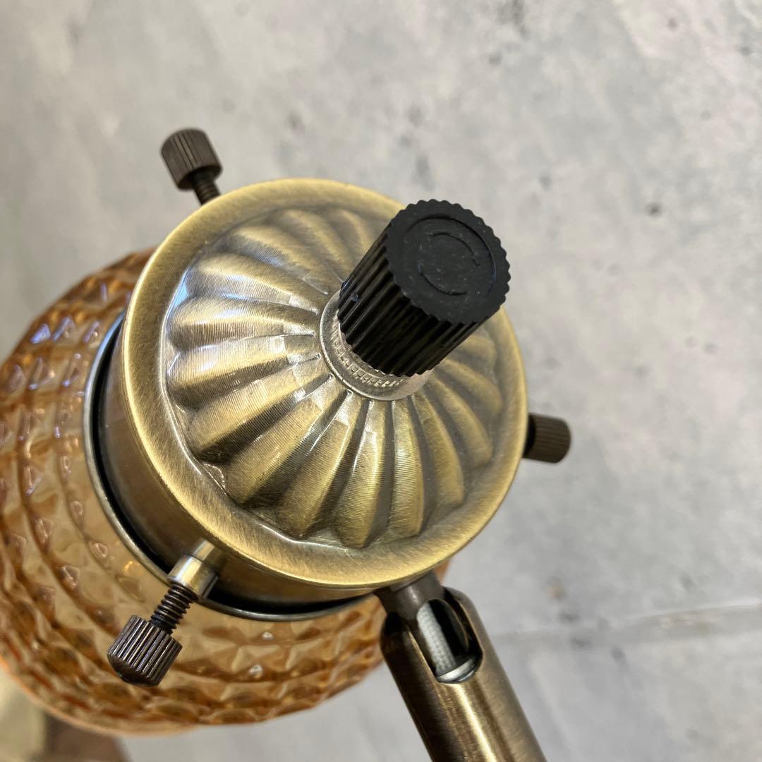 アンティーク ガラスシェード 3連灯 スタンドライト フロアライト