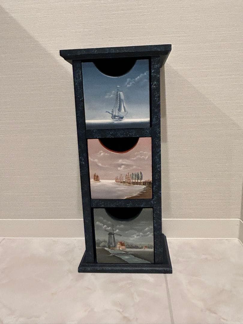 トールペイント：ヒンデローペン　3段引き出し収納BOX