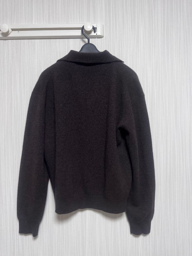【新品タグ付】LILY SILK 100%カシミヤ Vネック ポロカラーセーター