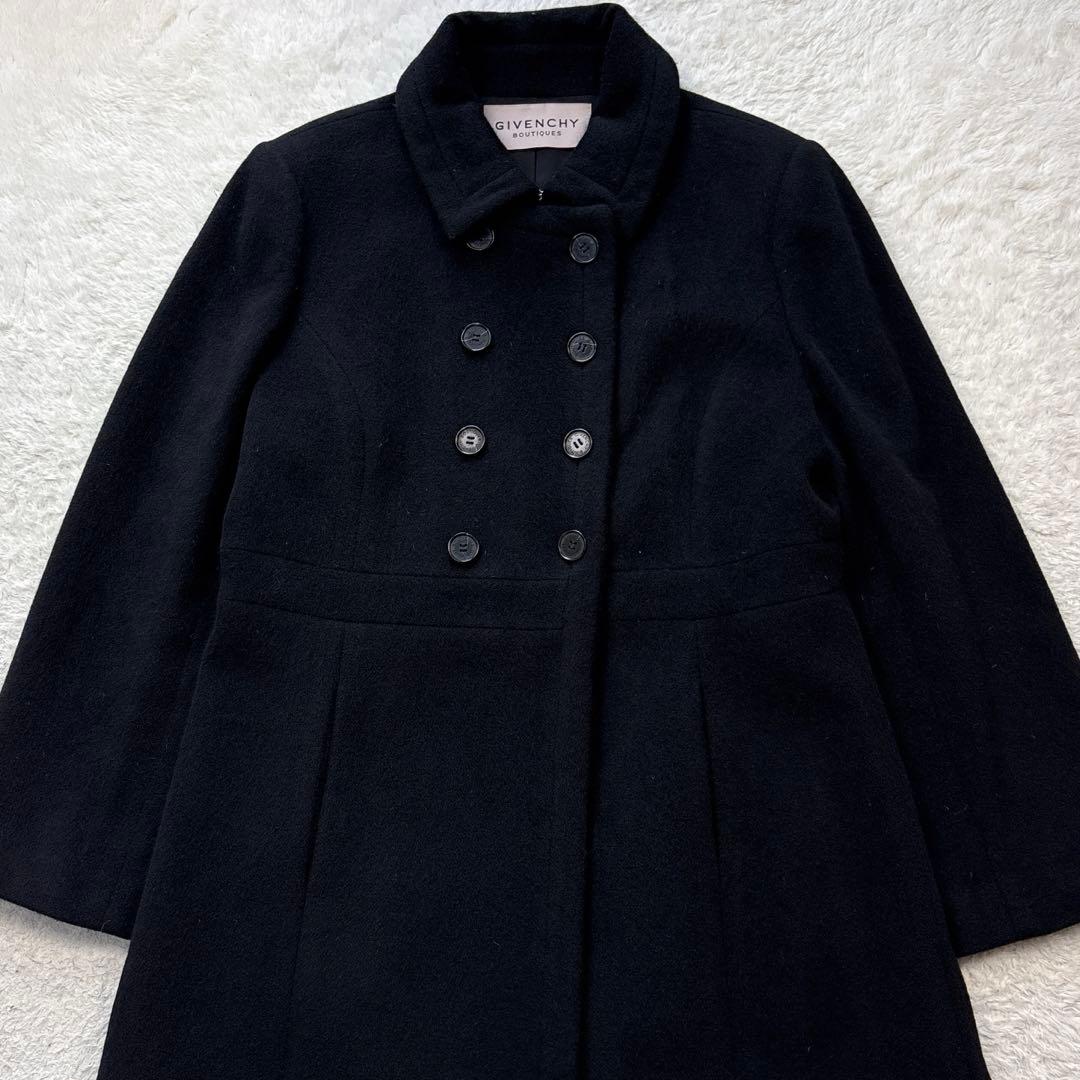 美品　GIVENCHY BOUTIQUE ダブルブレスト ウールロングコート