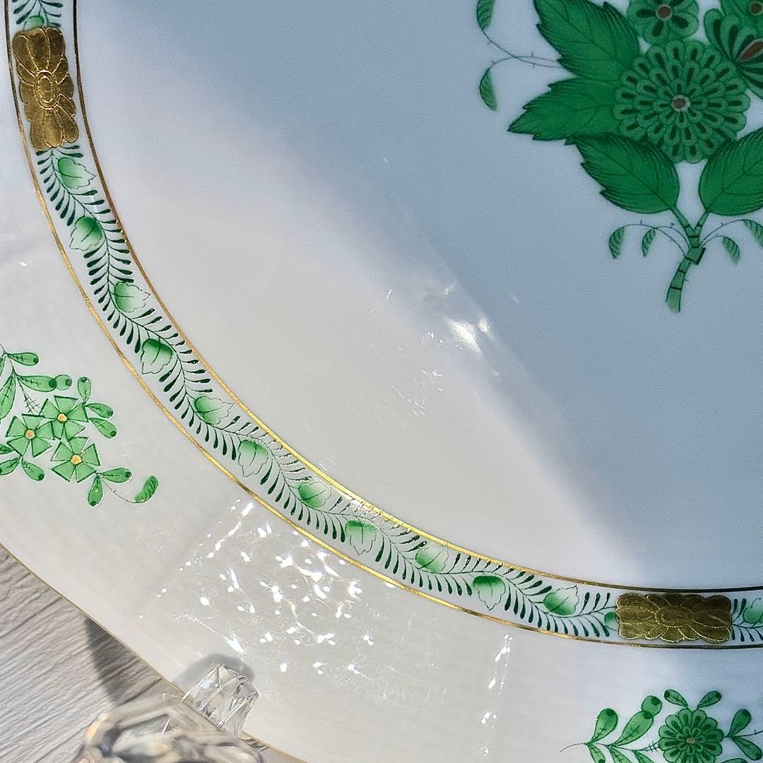 HEREND ヘレンド アポニー・グリーン プレート 25cm 6枚セット