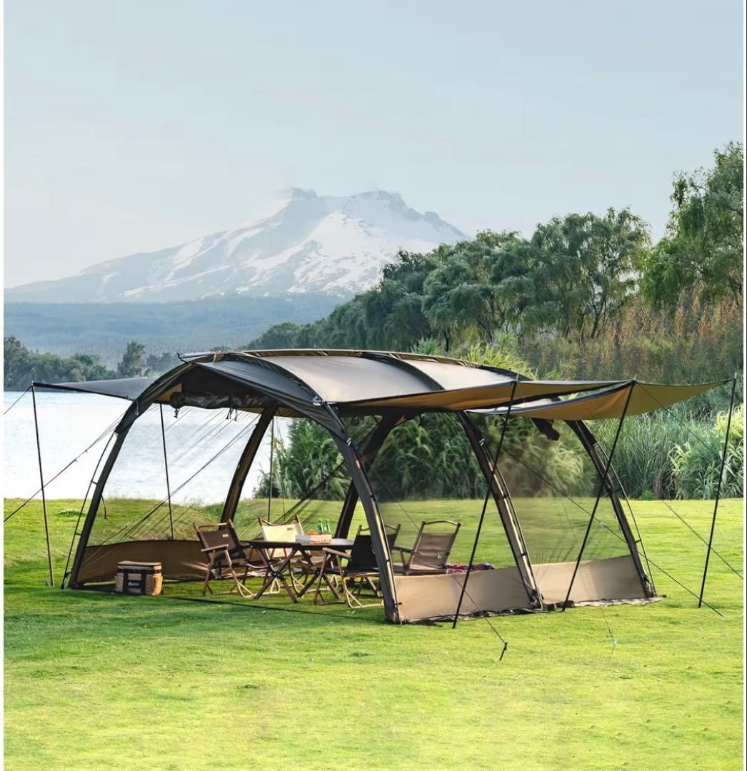 TOMOUNT トンネルテント 2ルーム 拡張テント、インナーテントTPUドア