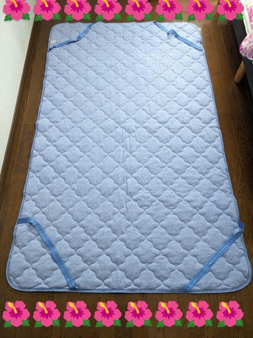 ファイテン　星のやすらぎ リバーシブル敷きパッド リネンストライプ　セミダブル