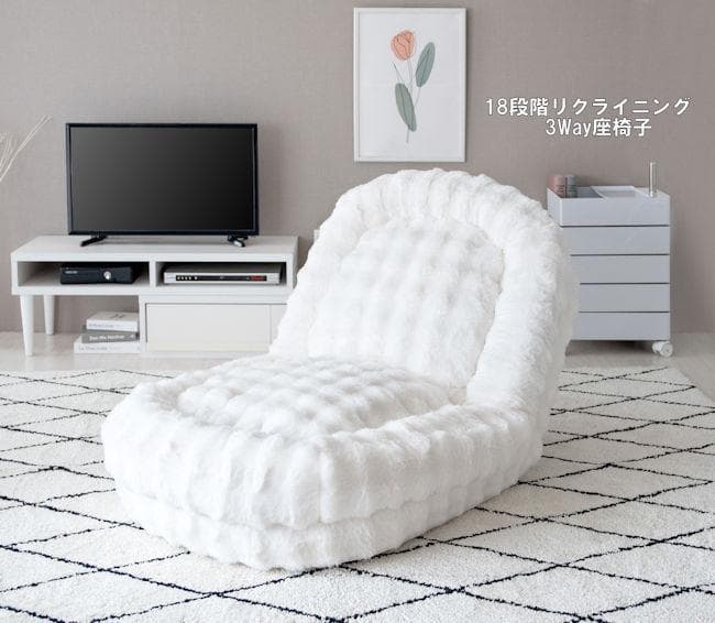 北欧風 １８段階リクライニング式 ３Ｗａｙソファーベッド フロアチェア（281）