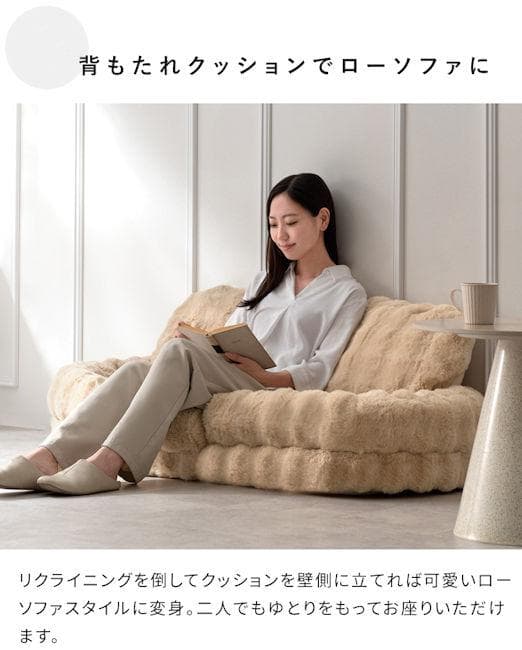 北欧風 １８段階リクライニング式 ３Ｗａｙソファーベッド フロアチェア（281）