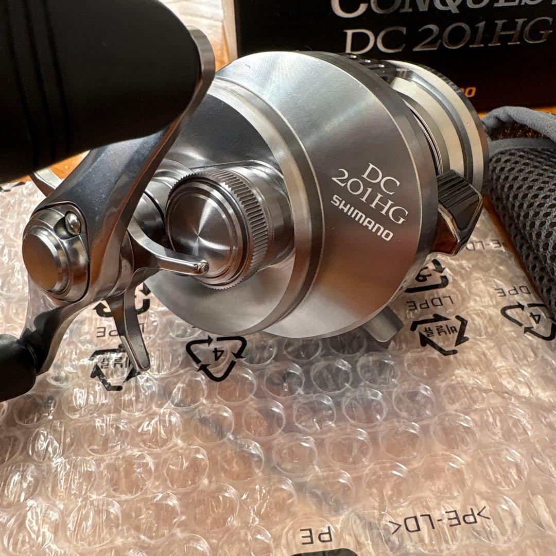 美品 SHIMANO カルカッタコンクエストDC 201HG ベイトリール