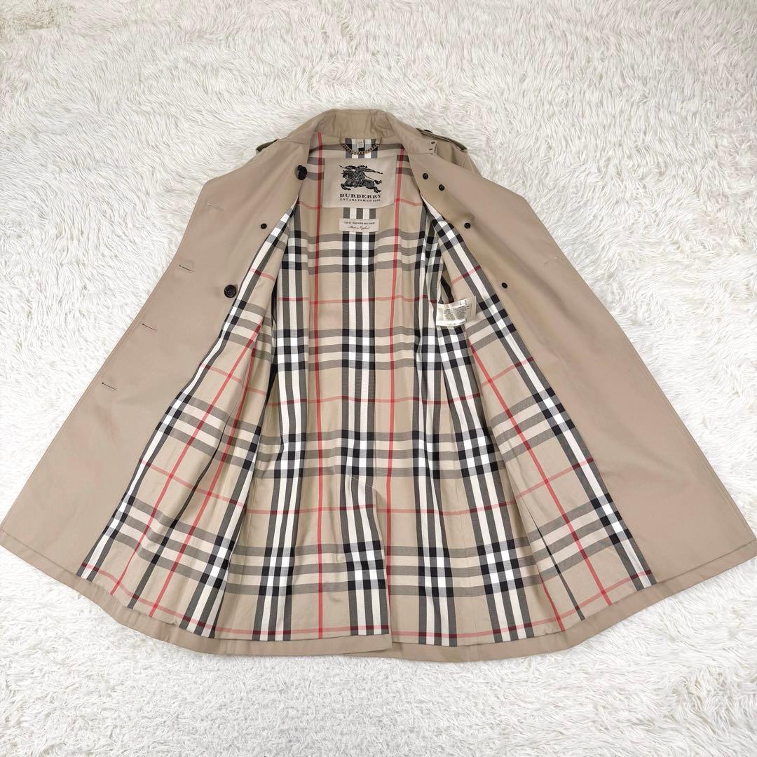 大きい バーバリー ケンジントン トレンチコート ロング メガチェック XL