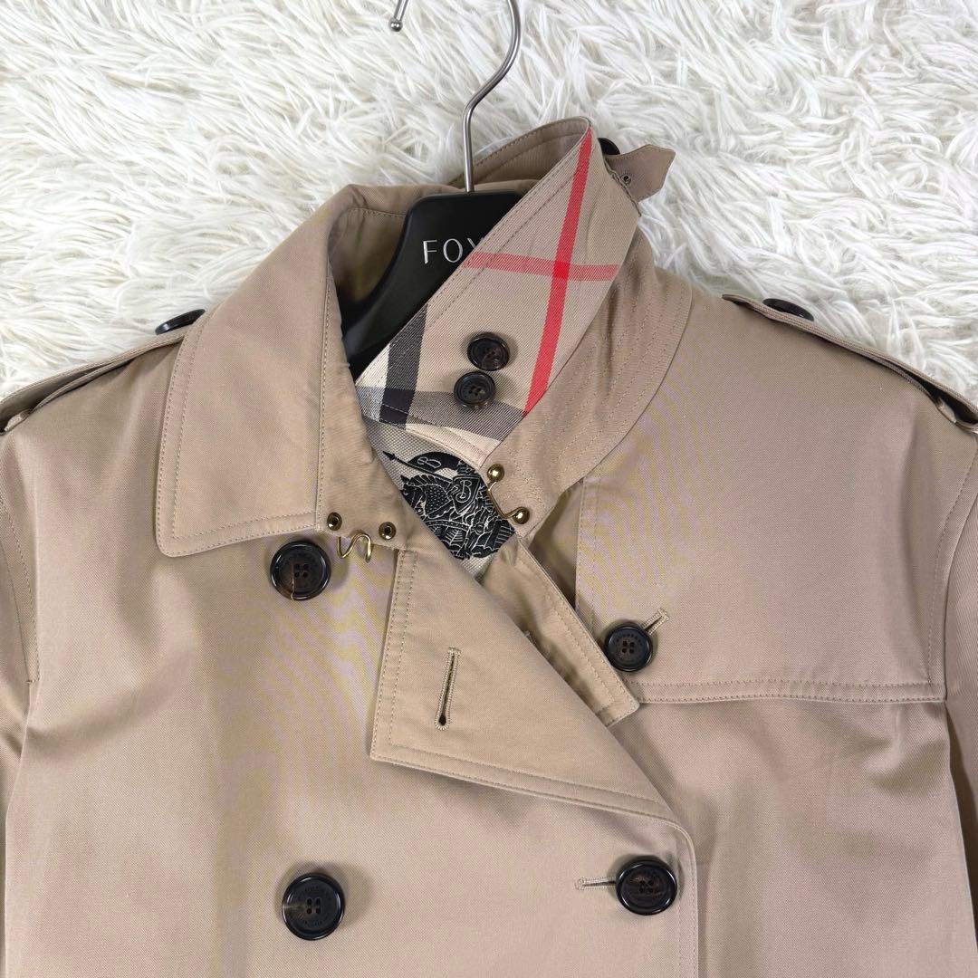 大きい バーバリー ケンジントン トレンチコート ロング メガチェック XL
