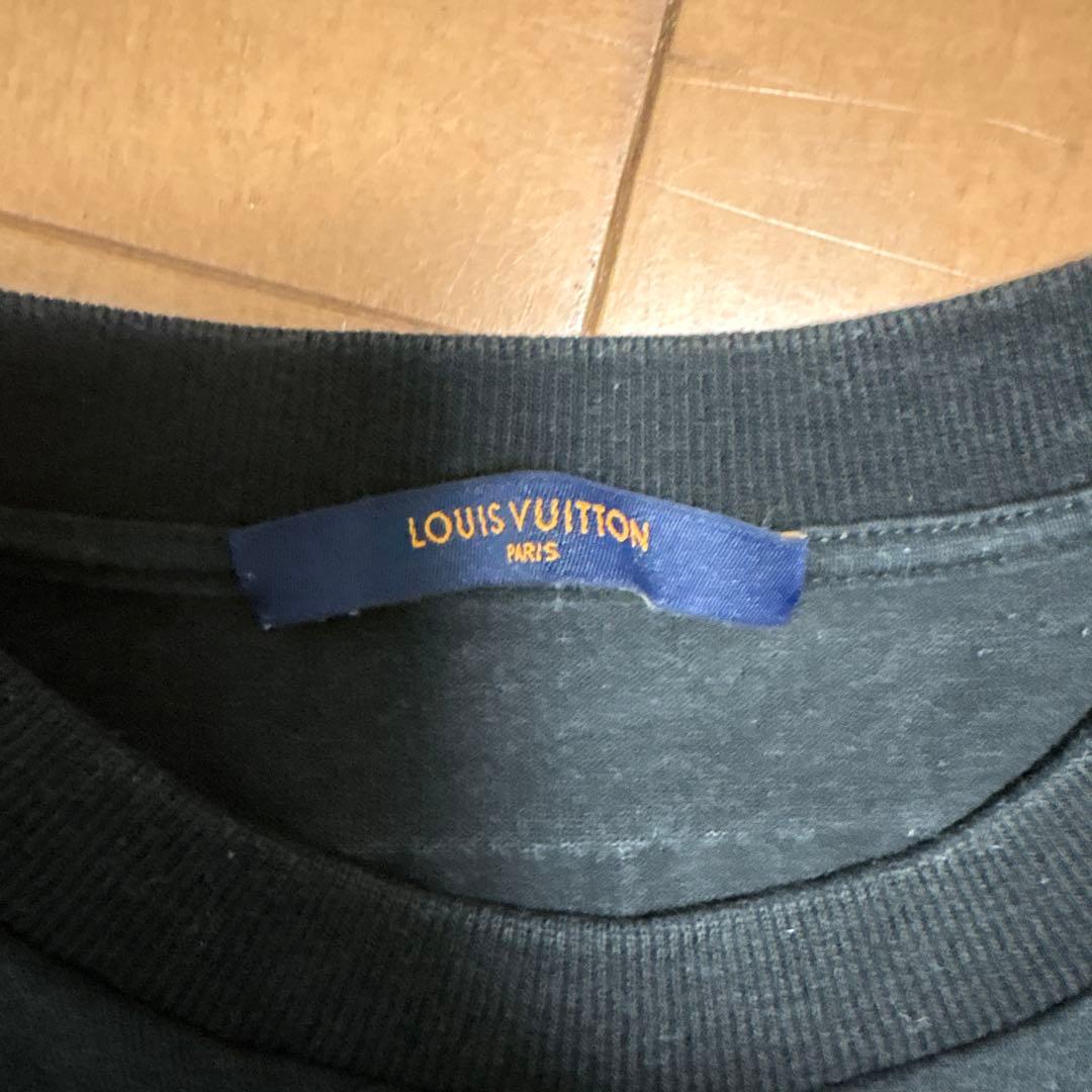 Louis Vuitton ロゴ刺繍 Tシャツ ブラック