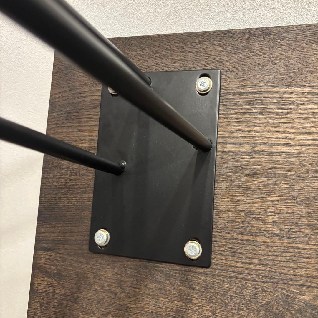 【4人用】天然木ダイニングテーブル 黒脚 ※テーブルのみの販売