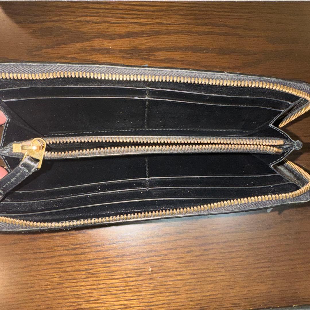 Bottega Veneta ブラックレザー長財布