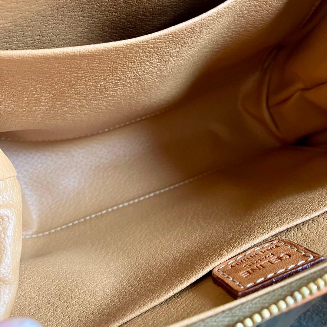 バッグ Celine Macadam Vanity Pouch Bag Brown
