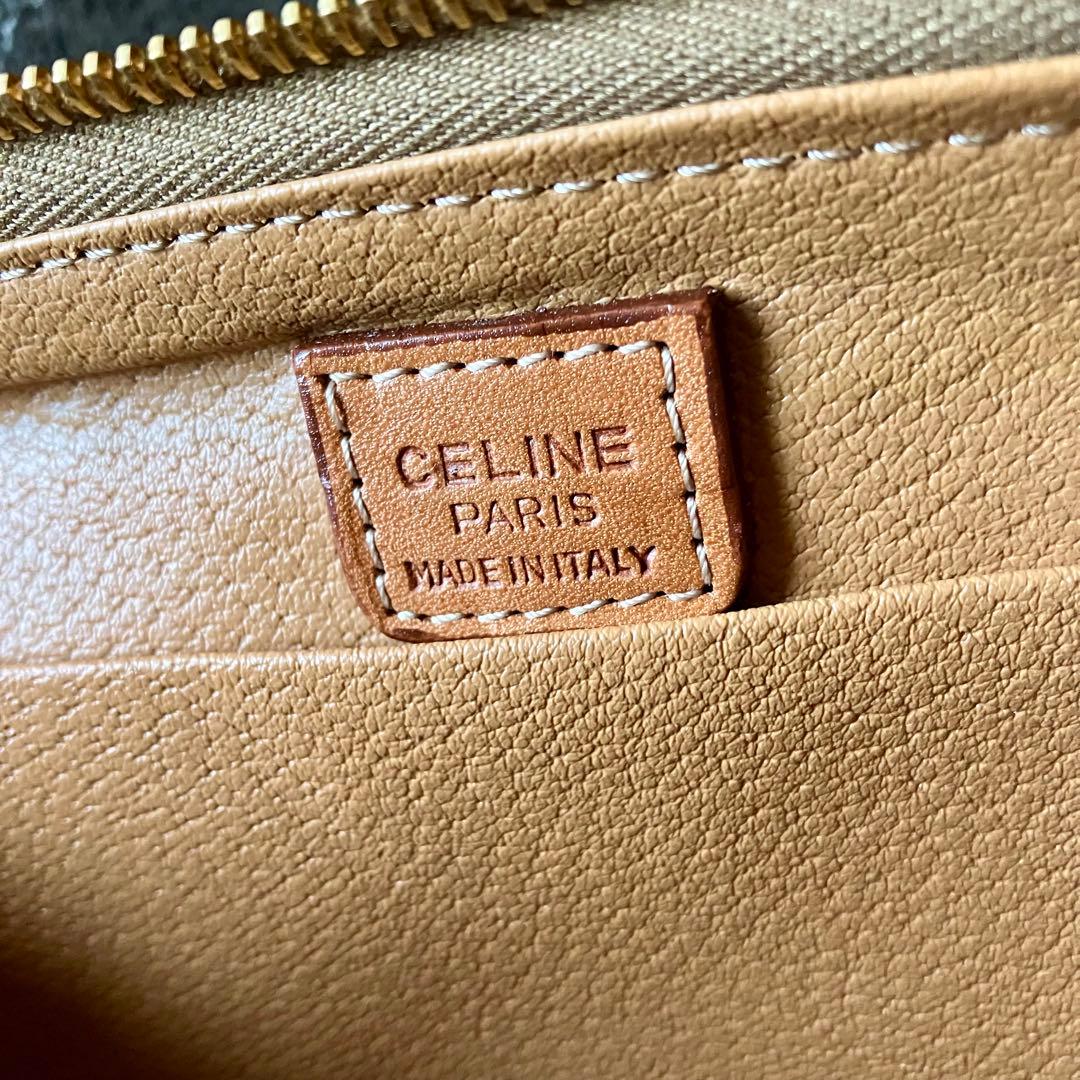 バッグ Celine Macadam Vanity Pouch Bag Brown