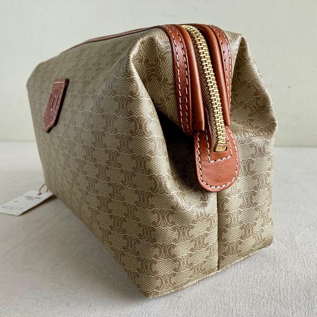 バッグ Celine Macadam Vanity Pouch Bag Brown