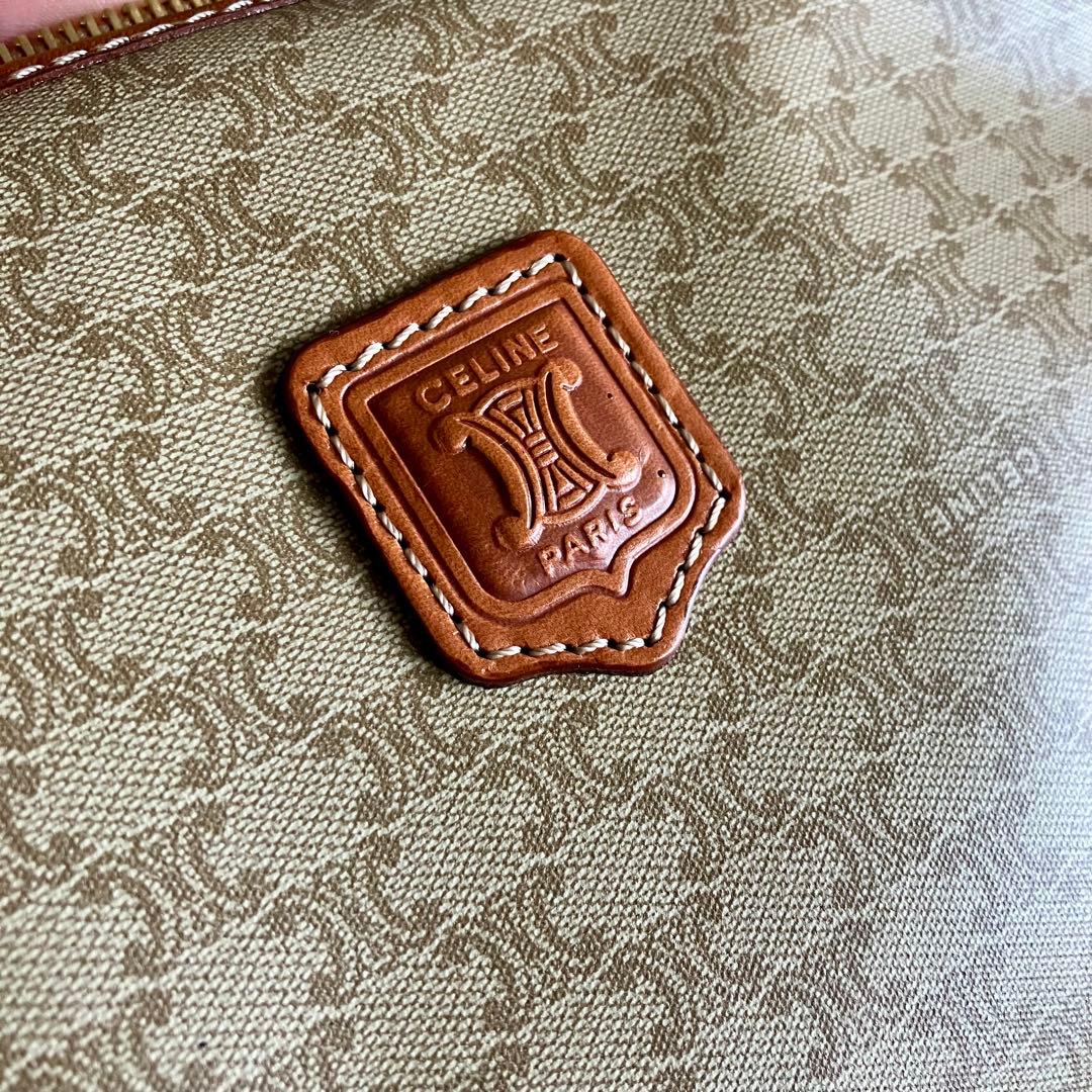 バッグ Celine Macadam Vanity Pouch Bag Brown