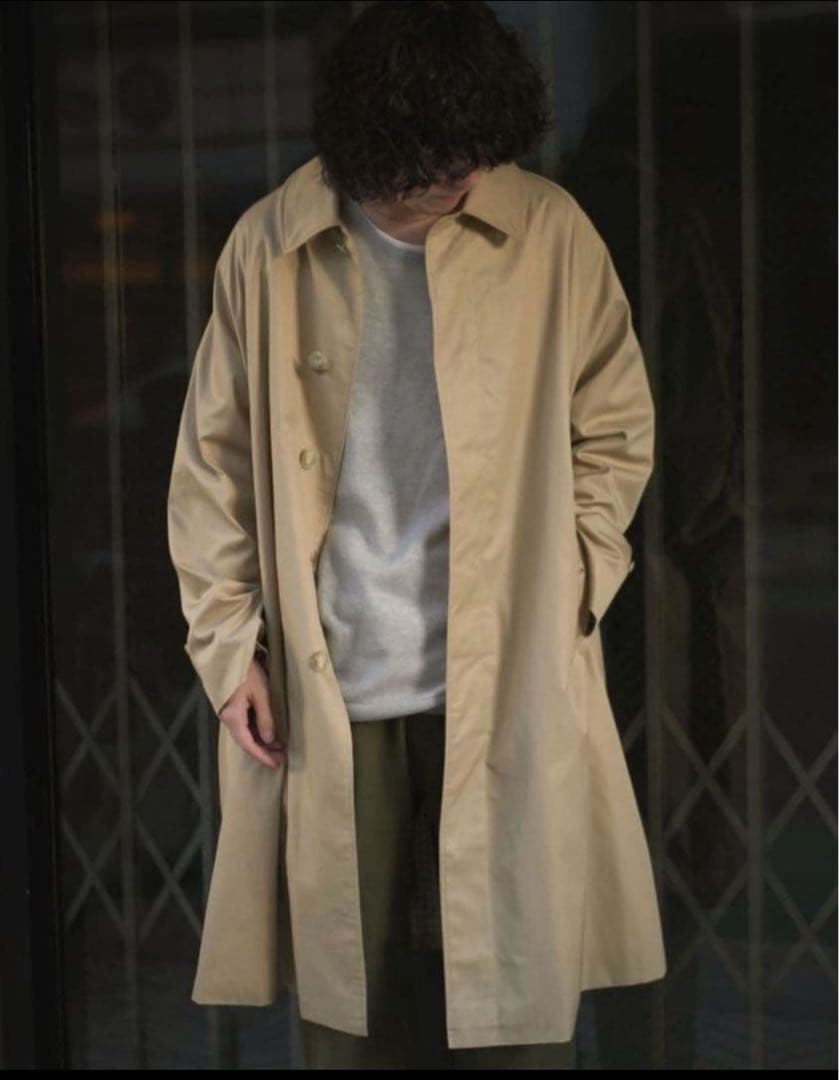 中目黒 DAN 1枚袖 ステンカラーコート シングルラグラン