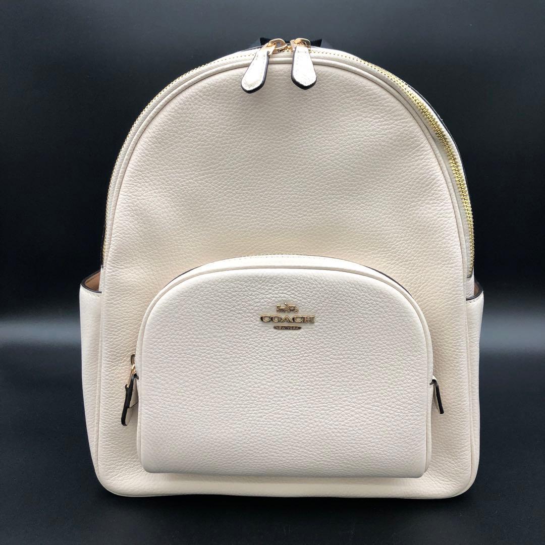 R【新品未使用品】コーチ　COACH ベージュ　レザーリュック