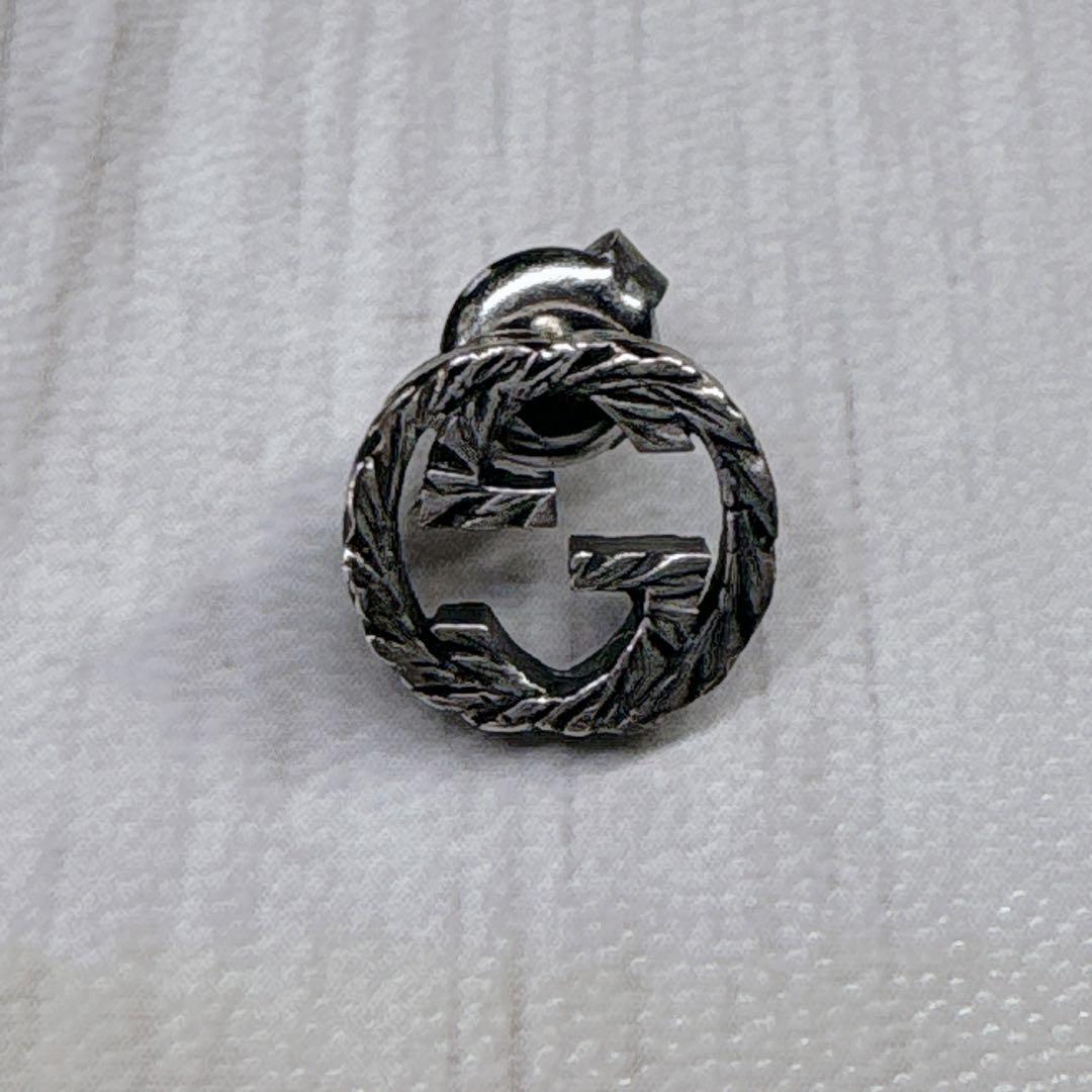 美品✨ GUCCI ピアス アラベスク インターロッキング GG 片耳 シルバー