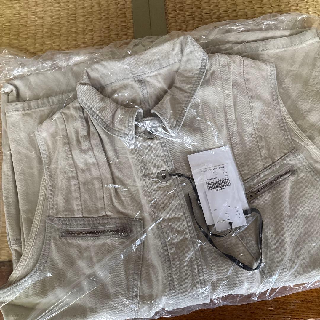 MEDI GRUNGE DENIM WIDE ROMPERS　アイボリーM