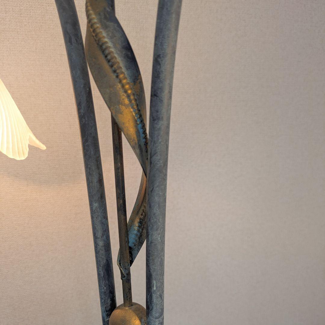 イタリア製 アンティーク調 青銅色フロアライト フロアスタンド 2灯 希少品