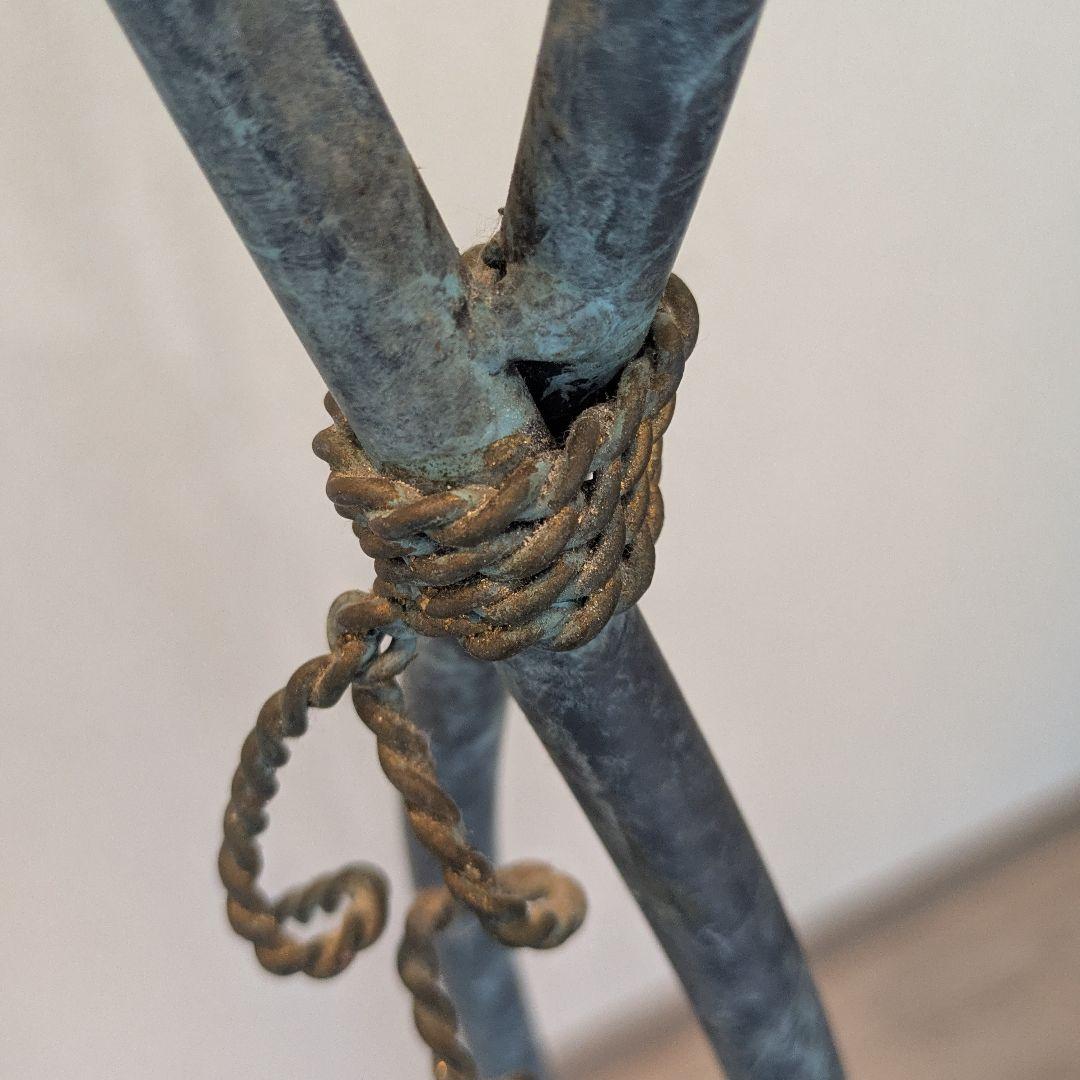 イタリア製 アンティーク調 青銅色フロアライト フロアスタンド 2灯 希少品