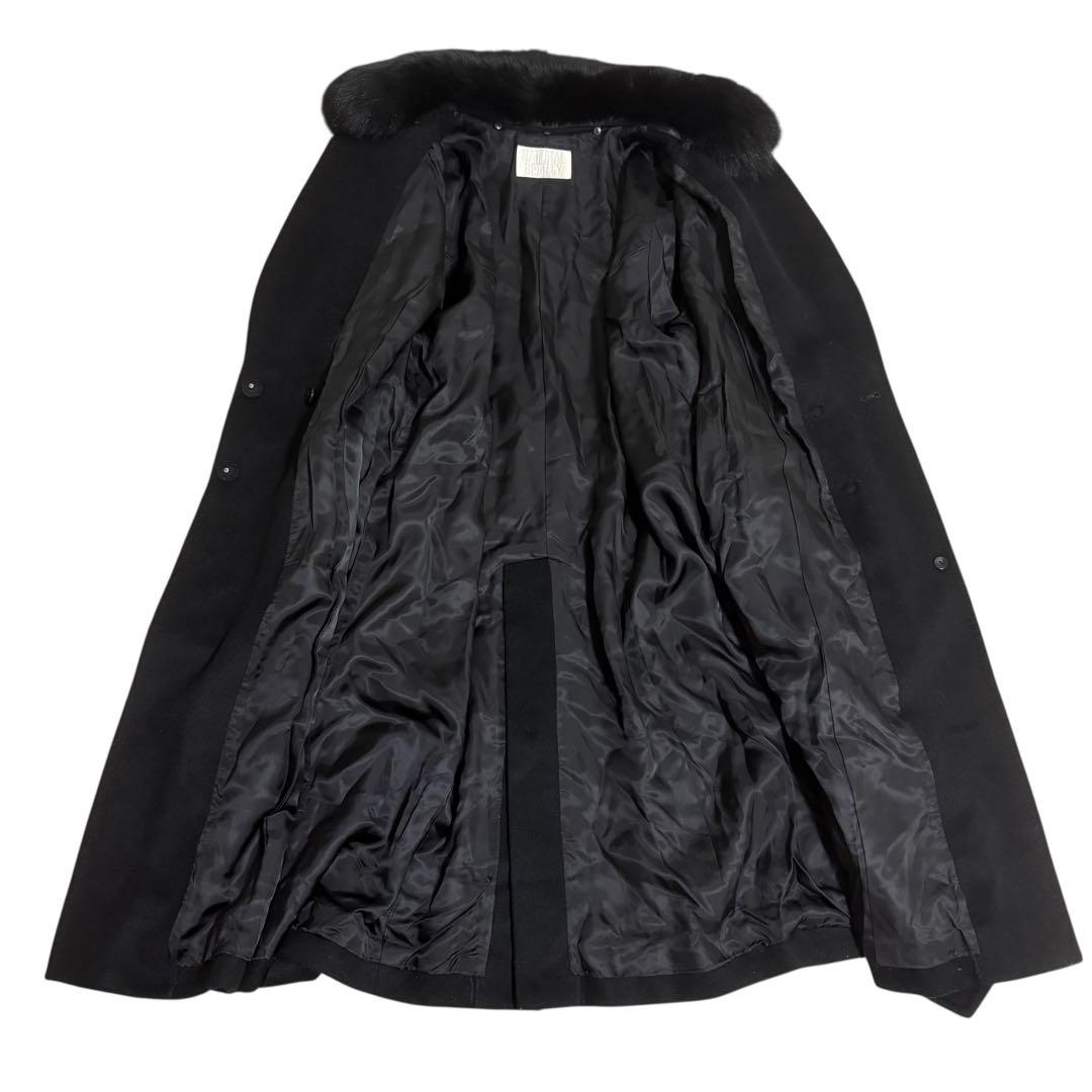 【美品】ナチュラルビューティー　ベルテッドコート　カシミヤ混　大きいサイズ　3L