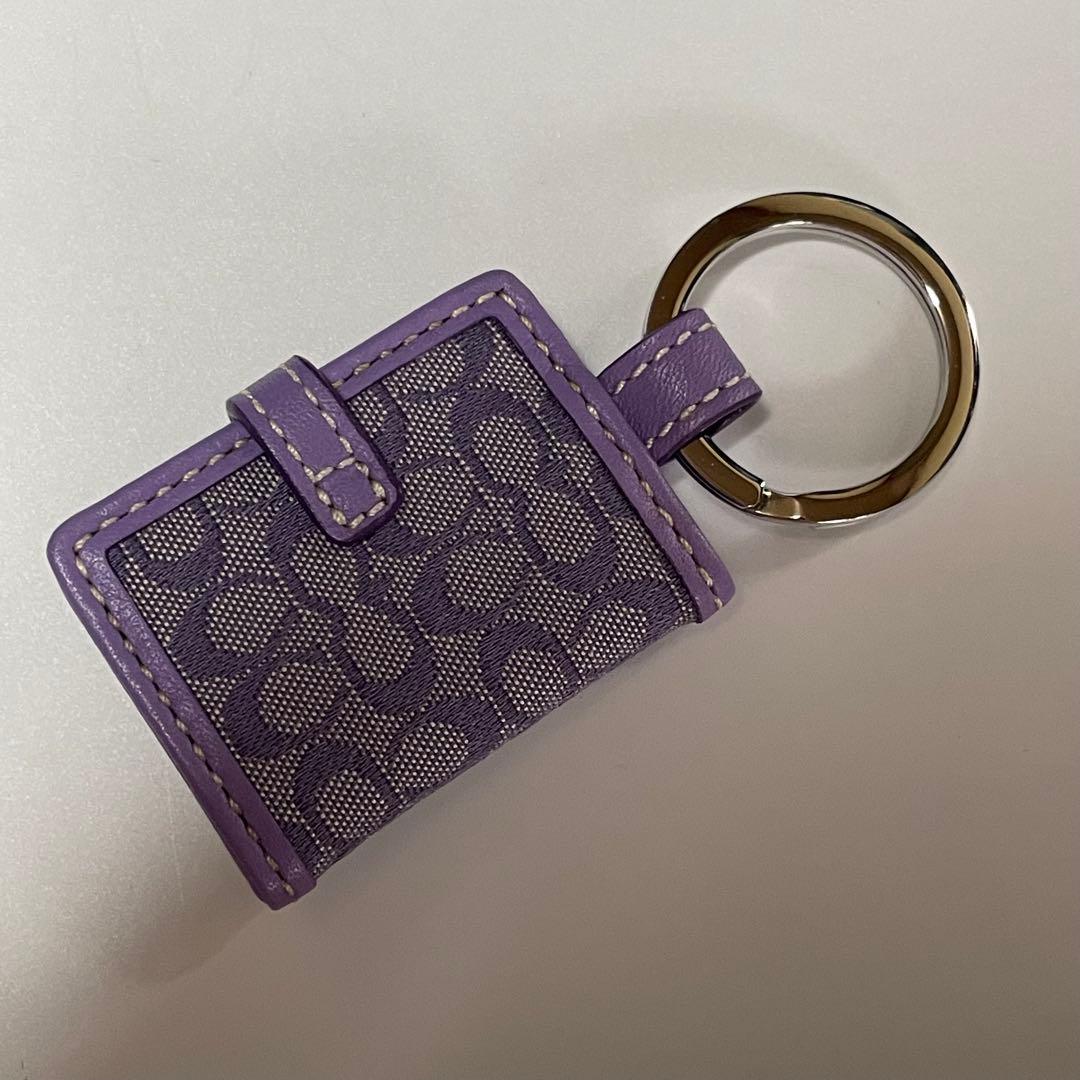 小物 Coach Signature Picture Frame Purple