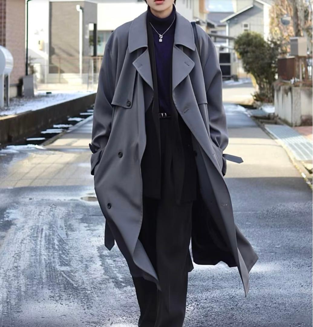 【美品】Loose/ルース モードオーバー ハイネックトレンチコート