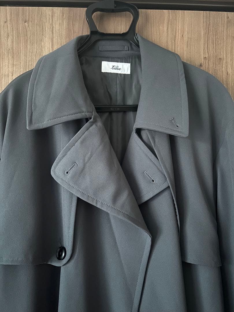 【美品】Loose/ルース モードオーバー ハイネックトレンチコート