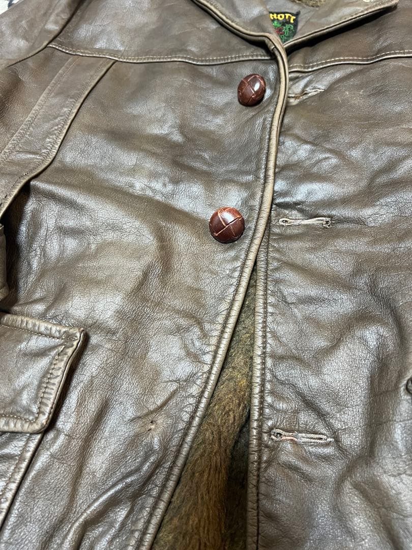 schott 60s 40 レザーコート カーコート ビンテージ ライダース