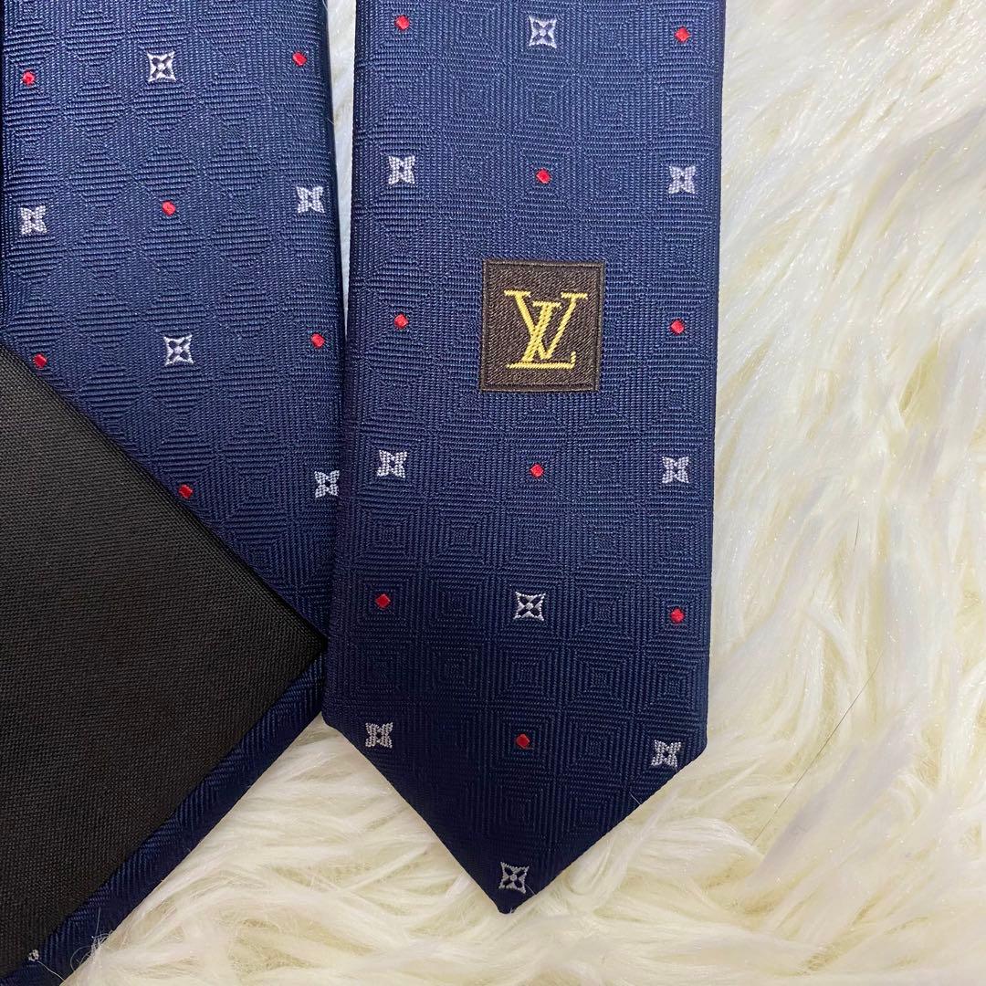 Louis Vuitton ルイヴィトン ドット柄 モノグラム シルクネクタイ