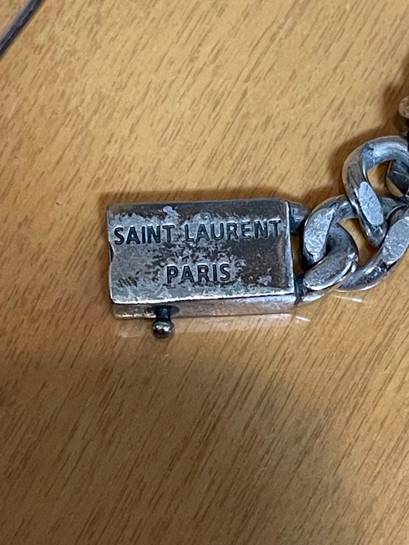 Saint Laurent Paris チェーンブレスレット シルバー 925