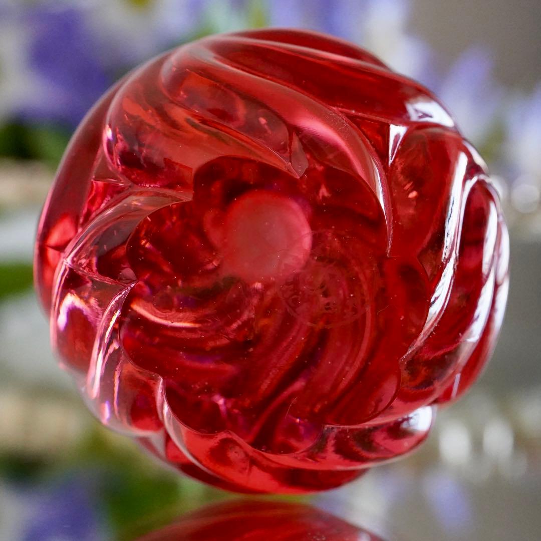 オールドバカラBACCARATローザス★燭台★赤 レッド★キャンドルスタンド★B