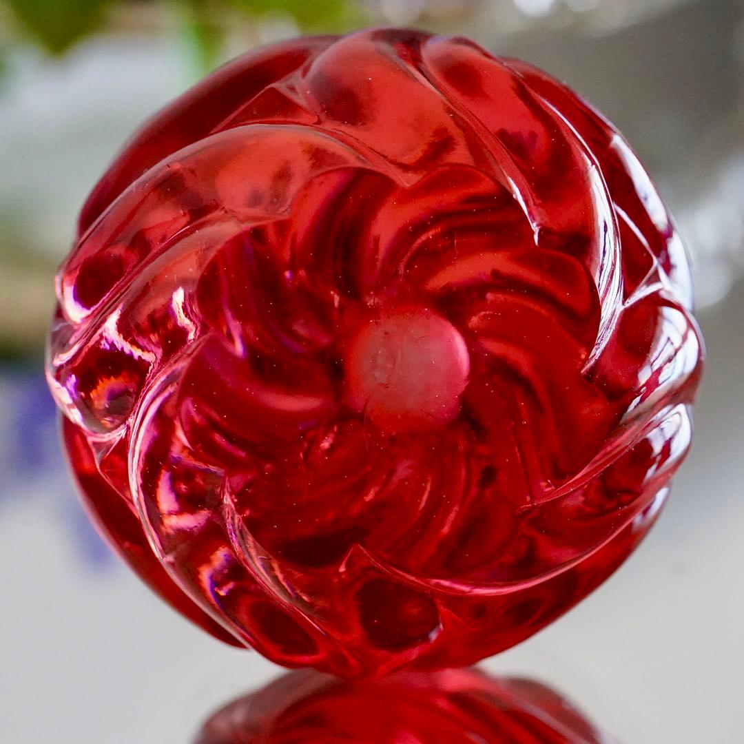 オールドバカラBACCARATローザス★燭台★赤 レッド★キャンドルスタンド★B