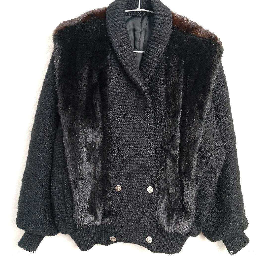 リアルファ×ニット ビンテージオーダーメイドジャケット XL