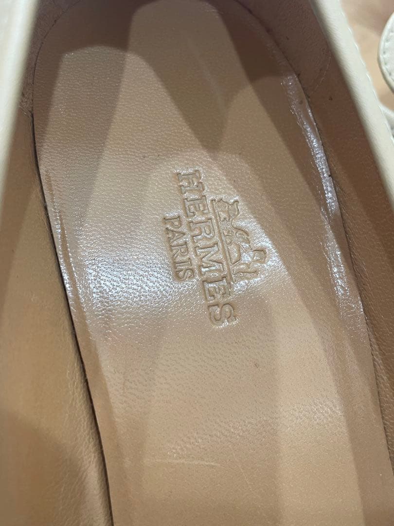 石原タイコ☆HERMES パンプス/36.5/BEG エルメス