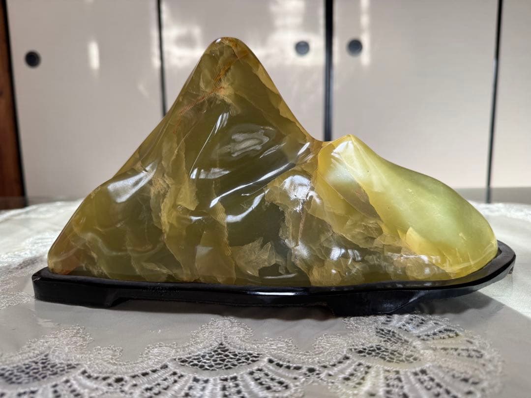 グリーン瑪瑙（オニキス）置物