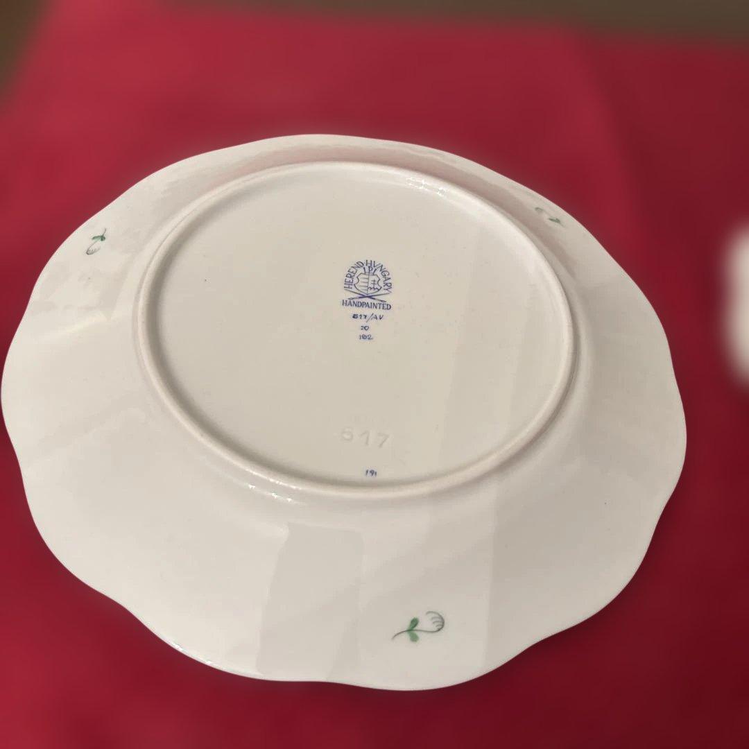 ヘレンド　グリーン　アポニー　プレート 未使用品　2枚