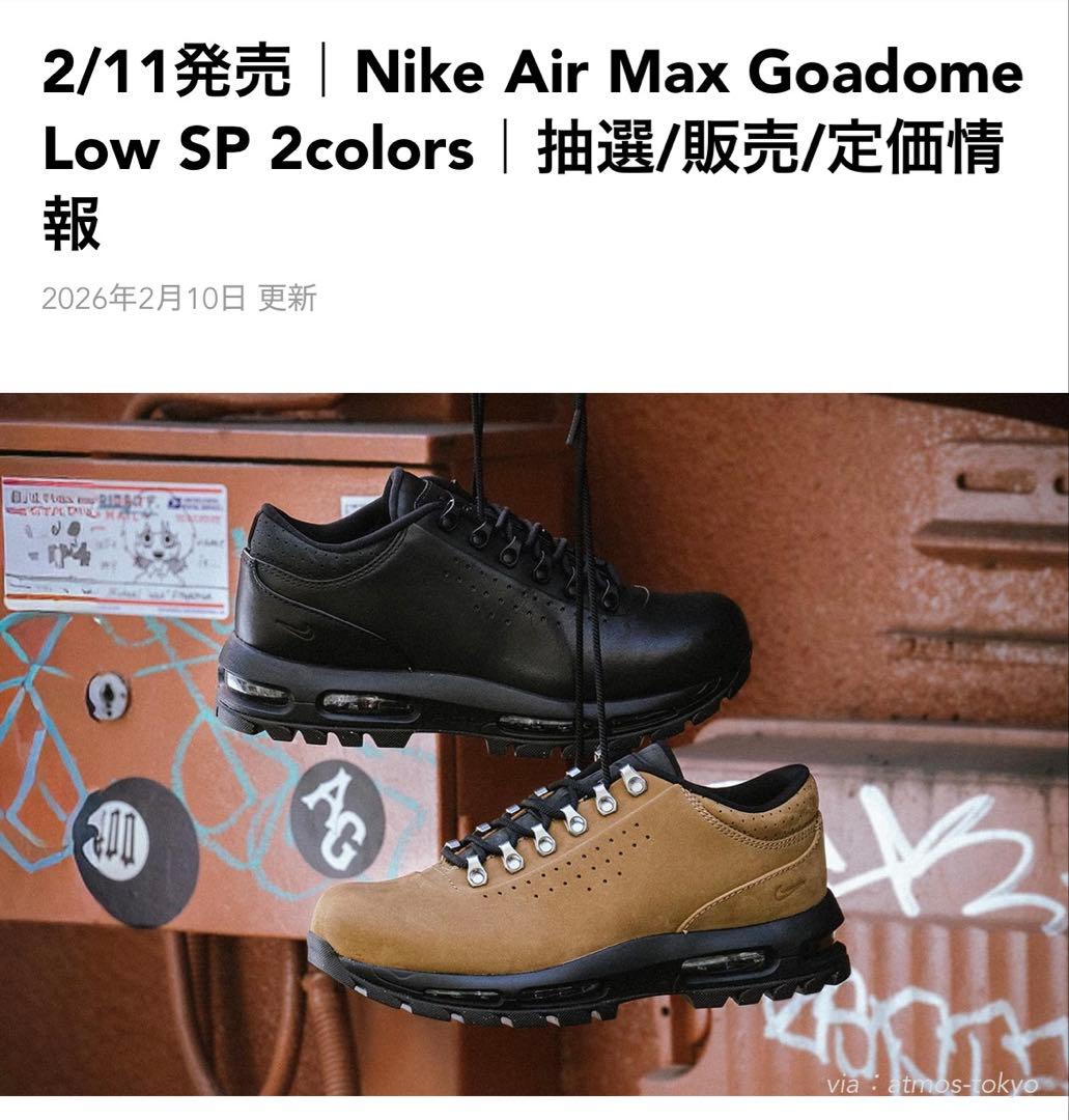 NIKE AIR MAX GOADOME LOW SP BLACK ゴアドーム