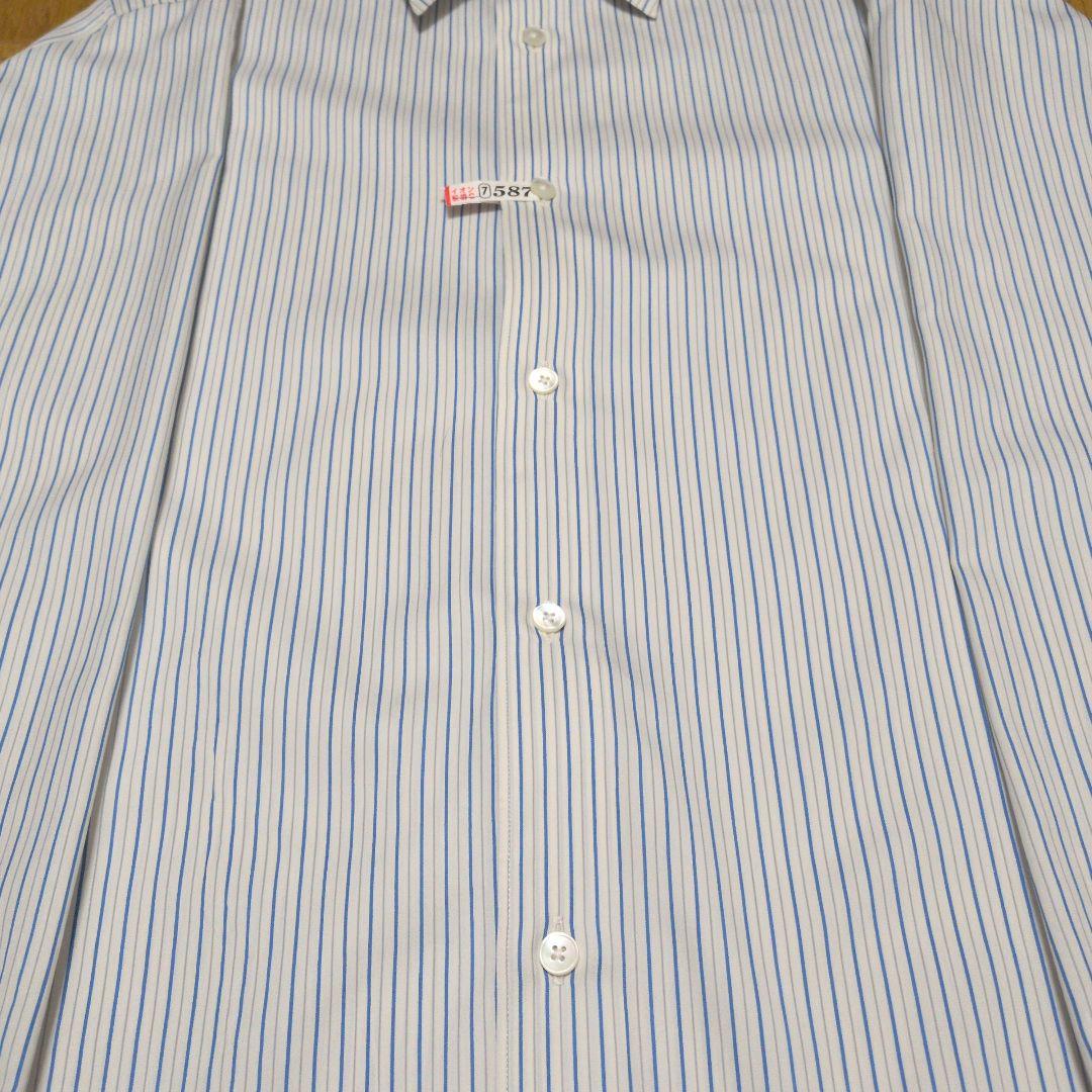 AURALEE　COTTON SILK STRIPE SHIRT コットンシルク